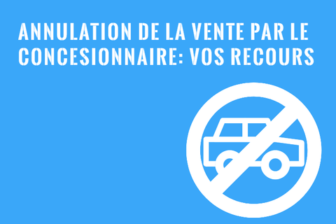 Annulation de la Vente par un Concessionnaire : Recours