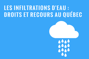 Infiltrations d'eau au Québec - Droits et Recours
