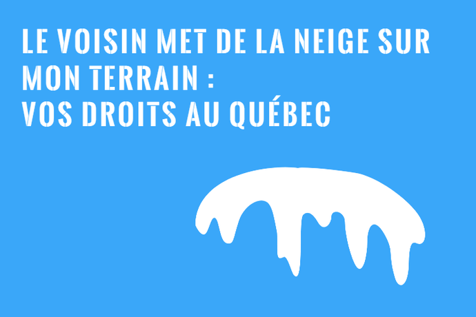 Un Voisin met de la Neige sur mon Terrain : Que Faire?